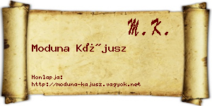 Moduna Kájusz névjegykártya